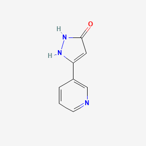 molecular formula C8H7N3O B3819464 5-(3-pyridinyl)-1H-pyrazol-3-ol CAS No. 90280-24-3