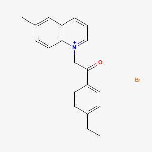 molecular formula C20H20BrNO B3819466 1-[2-(4-ethylphenyl)-2-oxoethyl]-6-methylquinolinium bromide 