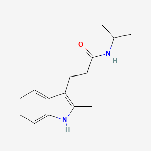 molecular formula C15H20N2O B3819468 N-isopropyl-3-(2-methyl-1H-indol-3-yl)propanamide 