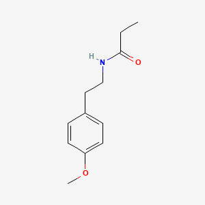 molecular formula C12H17NO2 B3819476 N-[2-(4-methoxyphenyl)ethyl]propanamide CAS No. 67191-51-9