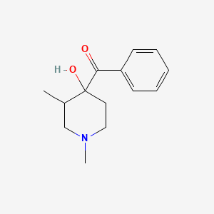 molecular formula C14H19NO2 B3819485 (4-hydroxy-1,3-dimethyl-4-piperidinyl)(phenyl)methanone 
