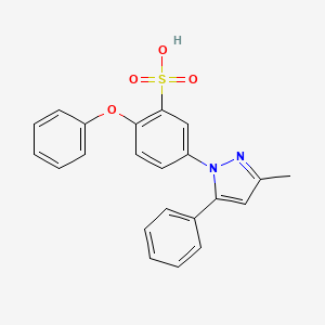 molecular formula C22H18N2O4S B3819492 5-(3-methyl-5-phenyl-1H-pyrazol-1-yl)-2-phenoxybenzenesulfonic acid 