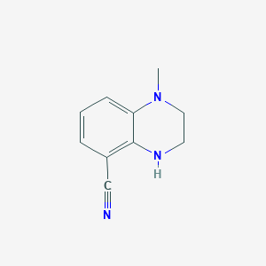 molecular formula C10H11N3 B038195 1-Methyl-1,2,3,4-tetrahydroquinoxaline-5-carbonitrile CAS No. 115661-91-1
