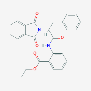 molecular formula C26H22N2O5 B381950 ethyl 2-{[2-(1,3-dioxo-1,3-dihydro-2H-isoindol-2-yl)-3-phenylpropanoyl]amino}benzoate 