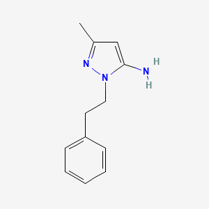 molecular formula C12H15N3 B3819506 3-methyl-1-(2-phenylethyl)-1H-pyrazol-5-amine CAS No. 52281-20-6