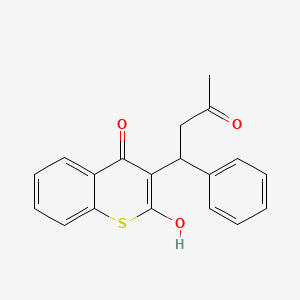 molecular formula C19H16O3S B3819534 4-hydroxy-3-(3-oxo-1-phenylbutyl)-2H-thiochromen-2-one 