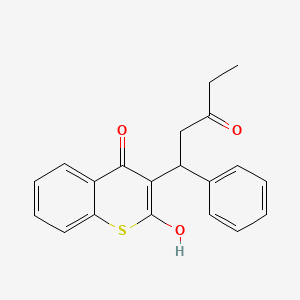 molecular formula C20H18O3S B3819541 4-hydroxy-3-(3-oxo-1-phenylpentyl)-2H-thiochromen-2-one CAS No. 65591-76-6