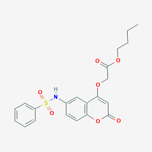 butyl ({2-oxo-6-[(phenylsulfonyl)amino]-2H-chromen-4-yl}oxy)acetate