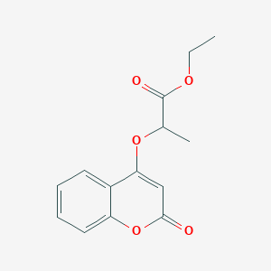 molecular formula C14H14O5 B3819556 ethyl 2-[(2-oxo-2H-chromen-4-yl)oxy]propanoate 