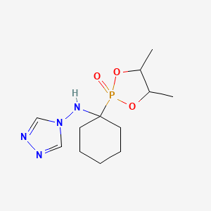 molecular formula C12H21N4O3P B3819570 N-[1-(4,5-dimethyl-2-oxido-1,3,2-dioxaphospholan-2-yl)cyclohexyl]-4H-1,2,4-triazol-4-amine 
