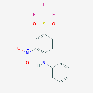 2-nitro-N-phenyl-4-[(trifluoromethyl)sulfonyl]aniline