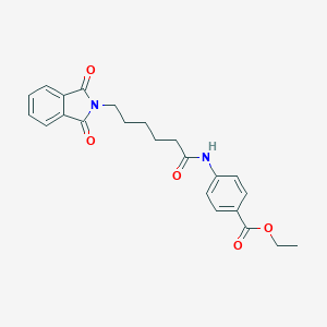 molecular formula C23H24N2O5 B381962 ethyl 4-{[6-(1,3-dioxo-1,3-dihydro-2H-isoindol-2-yl)hexanoyl]amino}benzoate 