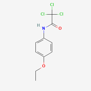 molecular formula C10H10Cl3NO2 B3819627 2,2,2-trichloro-N-(4-ethoxyphenyl)acetamide 