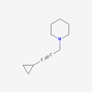 molecular formula C11H17N B3819667 1-(3-cyclopropyl-2-propyn-1-yl)piperidine 
