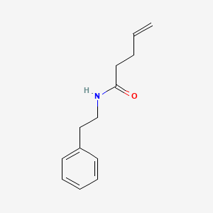 molecular formula C13H17NO B3819672 N-(2-phenylethyl)pent-4-enamide 