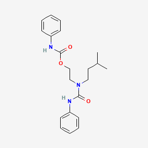 molecular formula C21H27N3O3 B3819675 2-[(anilinocarbonyl)(3-methylbutyl)amino]ethyl phenylcarbamate 