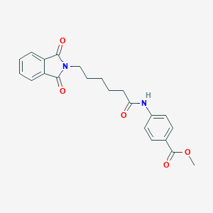 molecular formula C22H22N2O5 B381968 methyl 4-{[6-(1,3-dioxo-1,3-dihydro-2H-isoindol-2-yl)hexanoyl]amino}benzoate 