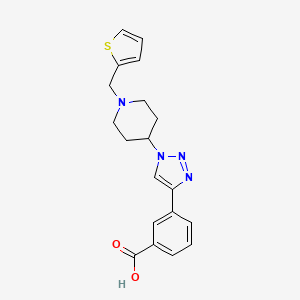 molecular formula C19H20N4O2S B3819682 3-{1-[1-(2-thienylmethyl)-4-piperidinyl]-1H-1,2,3-triazol-4-yl}benzoic acid 