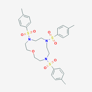 molecular formula C29H37N3O7S3 B381969 4,7,10-Tritosyl-1-oxa-4,7,10-triazacyclododecane 