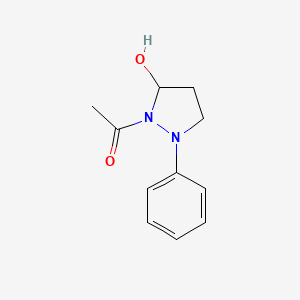 molecular formula C11H14N2O2 B3819691 2-acetyl-1-phenyl-3-pyrazolidinol 