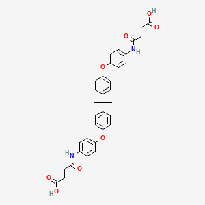 molecular formula C35H34N2O8 B3819698 4,4'-[2,2-propanediylbis(4,1-phenyleneoxy-4,1-phenyleneimino)]bis(4-oxobutanoic acid) 