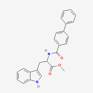 molecular formula C25H22N2O3 B3819725 methyl N-(4-biphenylylcarbonyl)tryptophanate 