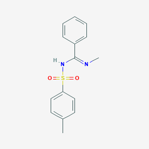 molecular formula C15H16N2O2S B381973 (E)-N-methyl-N'-tosylbenzimidamide CAS No. 4115-21-3