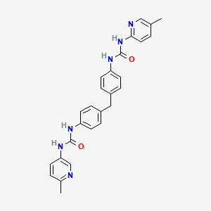 molecular formula C27H26N6O2 B3819741 N-(5-methyl-2-pyridinyl)-N''-{4-[4-({[(6-methyl-3-pyridinyl)amino]carbonyl}amino)benzyl]phenyl}urea 