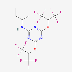 molecular formula C13H12F12N4O2 B3819745 N-(sec-butyl)-4,6-bis[2,2,2-trifluoro-1-(trifluoromethyl)ethoxy]-1,3,5-triazin-2-amine 