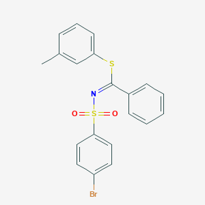 4-bromo-N-[[(3-methylphenyl)sulfanyl](phenyl)methylene]benzenesulfonamide