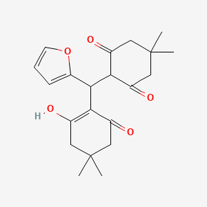 molecular formula C21H26O5 B3819778 2-[2-furyl(2-hydroxy-4,4-dimethyl-6-oxo-1-cyclohexen-1-yl)methyl]-5,5-dimethyl-1,3-cyclohexanedione 