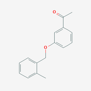 molecular formula C16H16O2 B381984 1-[3-[(2-Methylphenyl)methoxy]phenyl]ethanone CAS No. 312592-47-5