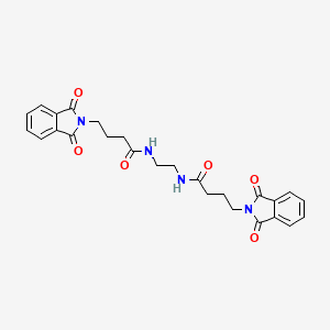 molecular formula C26H26N4O6 B3819843 N,N'-1,2-ethanediylbis[4-(1,3-dioxo-1,3-dihydro-2H-isoindol-2-yl)butanamide] 
