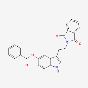 molecular formula C25H18N2O4 B3819857 3-[2-(1,3-dioxo-1,3-dihydro-2H-isoindol-2-yl)ethyl]-1H-indol-5-yl benzoate 