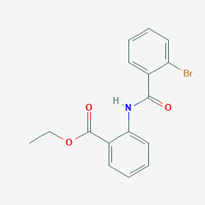 molecular formula C16H14BrNO3 B381986 Ethyl 2-[(2-bromobenzoyl)amino]benzoate 