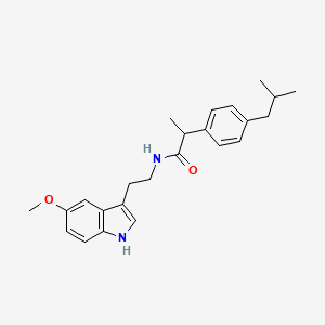 molecular formula C24H30N2O2 B3819863 2-(4-isobutylphenyl)-N-[2-(5-methoxy-1H-indol-3-yl)ethyl]propanamide 