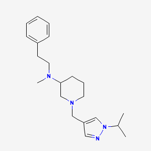 molecular formula C21H32N4 B3819874 1-[(1-isopropyl-1H-pyrazol-4-yl)methyl]-N-methyl-N-(2-phenylethyl)-3-piperidinamine 