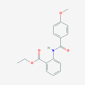 molecular formula C17H17NO4 B381989 Ethyl 2-[(4-methoxybenzoyl)amino]benzoate 