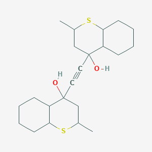 molecular formula C22H34O2S2 B3819911 4,4'-(1,2-ethynediyl)bis(2-methyloctahydro-2H-thiochromen-4-ol) 