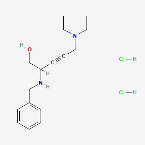 molecular formula C16H26Cl2N2O B3819934 2-(benzylamino)-5-(diethylamino)-3-pentyn-1-ol dihydrochloride 