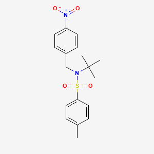 molecular formula C18H22N2O4S B3819952 N-(tert-butyl)-4-methyl-N-(4-nitrobenzyl)benzenesulfonamide 