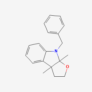 molecular formula C19H21NO B3819971 8-benzyl-3a,8a-dimethyl-3,3a,8,8a-tetrahydro-2H-furo[2,3-b]indole 