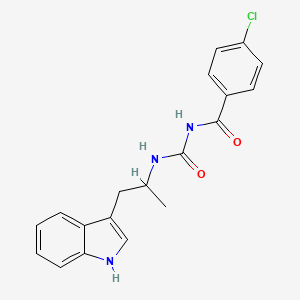 molecular formula C19H18ClN3O2 B3819986 4-chloro-N-({[2-(1H-indol-3-yl)-1-methylethyl]amino}carbonyl)benzamide 