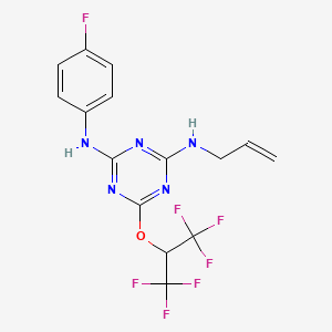 N-allyl-N'-(4-fluorophenyl)-6-[2,2,2-trifluoro-1-(trifluoromethyl)ethoxy]-1,3,5-triazine-2,4-diamine