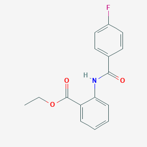 molecular formula C16H14FNO3 B382001 Ethyl 2-[(4-fluorobenzoyl)amino]benzoate 