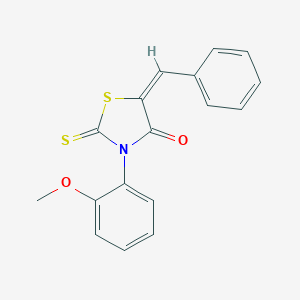 molecular formula C17H13NO2S2 B382004 5-Benzylidene-3-(2-methoxyphenyl)-2-thioxo-1,3-thiazolidin-4-one 