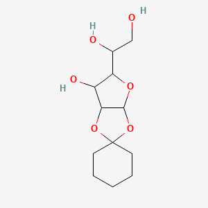 1-(6'-hydroxytetrahydrospiro[cyclohexane-1,2'-furo[2,3-d][1,3]dioxol]-5'-yl)-1,2-ethanediol