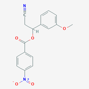 2-cyano-1-(3-methoxyphenyl)ethyl 4-nitrobenzoate