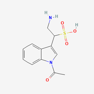 molecular formula C12H14N2O4S B3820090 1-(1-acetyl-1H-indol-3-yl)-2-aminoethanesulfonic acid 