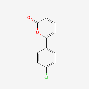 molecular formula C11H7ClO2 B3820100 6-(4-chlorophenyl)-2H-pyran-2-one 